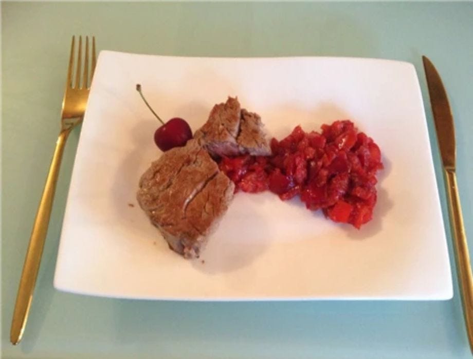 Fillet of beef with cherry chutney