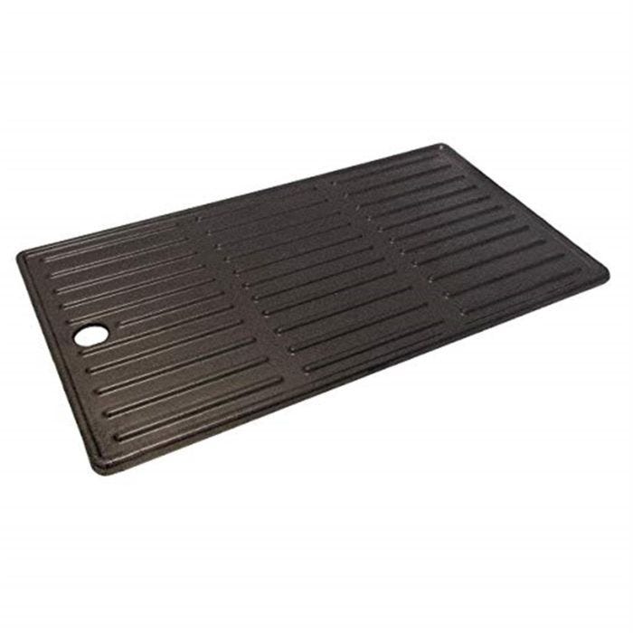 Smooth ribbed cast iron plate for Char Broil 3 burner BBQ