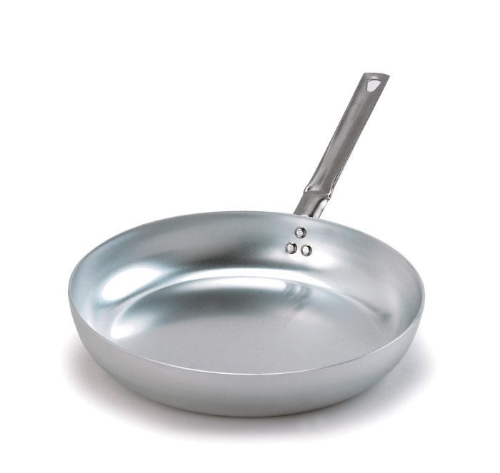 Padella Alta in Alluminio per induzione con un manico in Acciaio Inox,  spessore 3mm, diam. 24cm