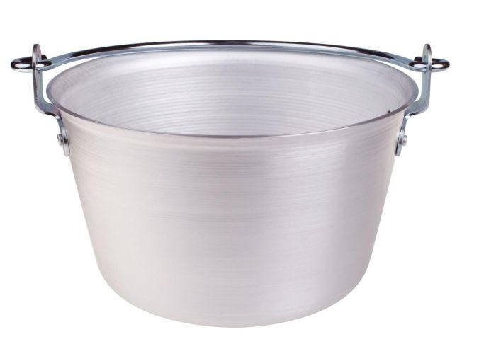 Pentole Agnelli Paiolo per Polenta, 4.5 L, Acciaio Inossidabile, Argento,  24 cm : : Casa e cucina