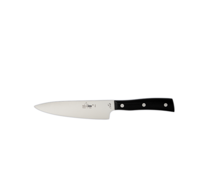 Coltello cucina cm 15 con rivetti, linea Iside Maglio Nero