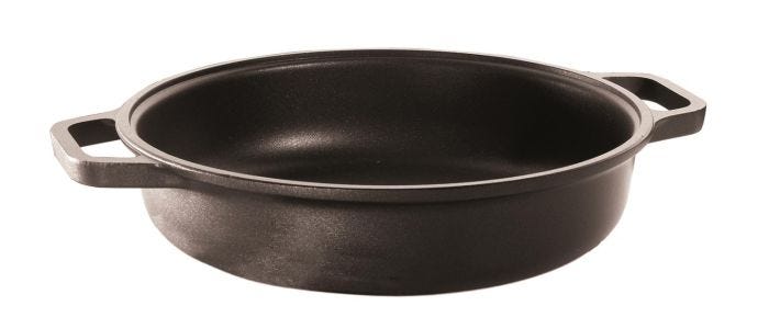 Pan Nero in Alluminio pressofuso antiaderente con Coperchio