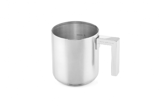 Bollilatte Grey in acciaio inox per induzione con manico, diam. 14cm