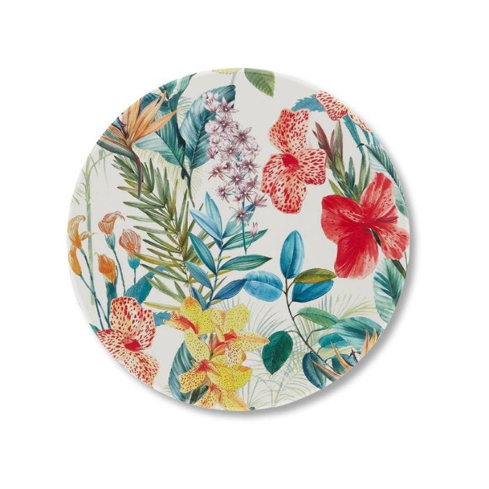 Melamine dinner plate, Garden Line, diam. 26.7cm, 6 pieces